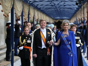 Il nuovo re dei Paesi Bassi, Willem-Alexander e la regina Maxima il giorno dell'investitura