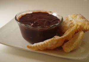 chiacchiere con cioccolata 2